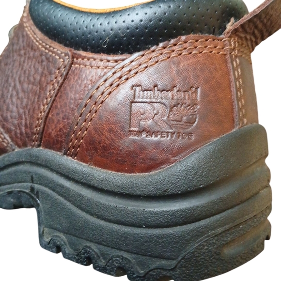 Timberland Pro Womens Titan Brown Leather Oxford Powerfit Work Shoes sz 8W - Picture 8 of 13